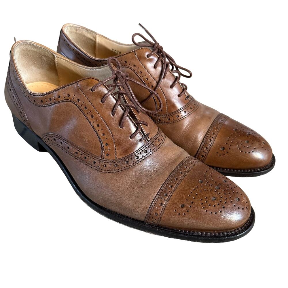Mercanti Fiorentini 1922 Men's Sz 12 M Brown Leather Oxford Shoes Made In Italy
